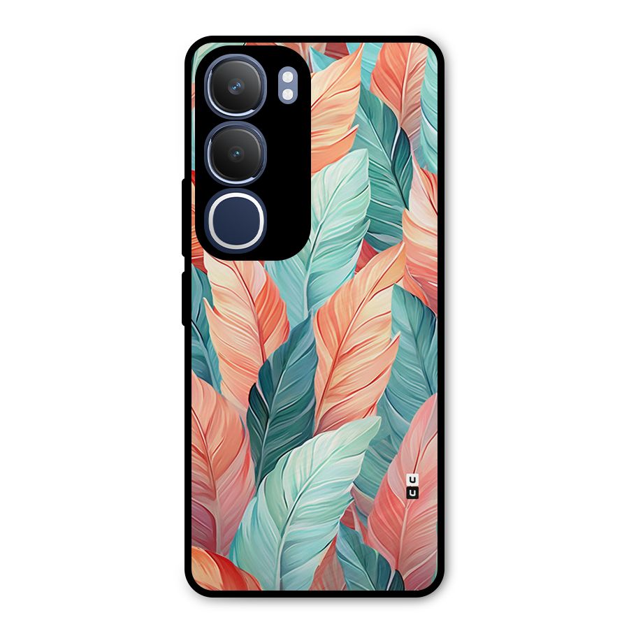 Amazing Colorful Leaves Metal Back Case for Vivo Y29