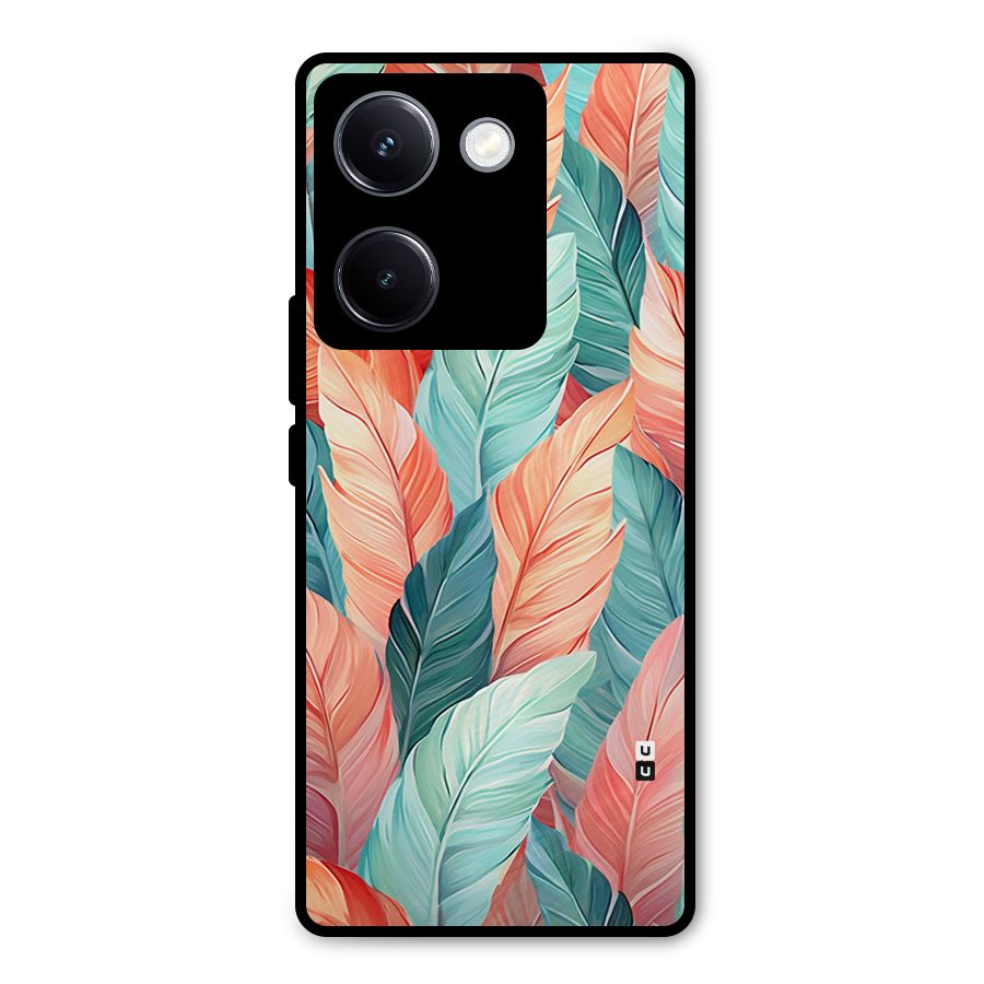 Amazing Colorful Leaves Metal Back Case for Vivo Y300 Plus