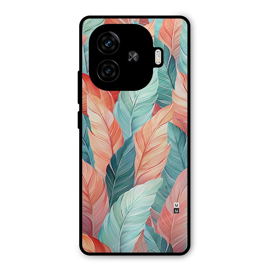 Amazing Colorful Leaves Metal Back Case for iQOO Z9 Turbo