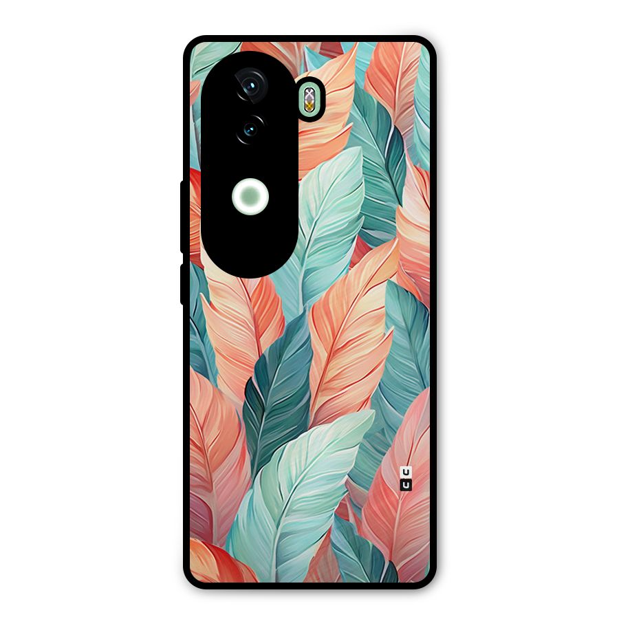 Amazing Colorful Leaves Metal Back Case for iQOO Z9s