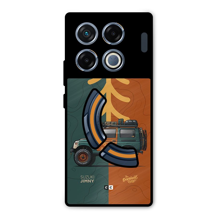 Amazing Defence Car Metal Back Case for Infinix GT 20 Pro