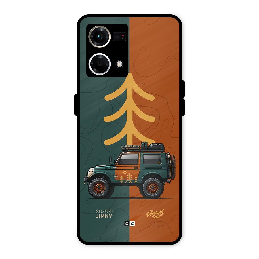 Amazing Defence Car Metal Back Case for Oppo F21 Pro 4G