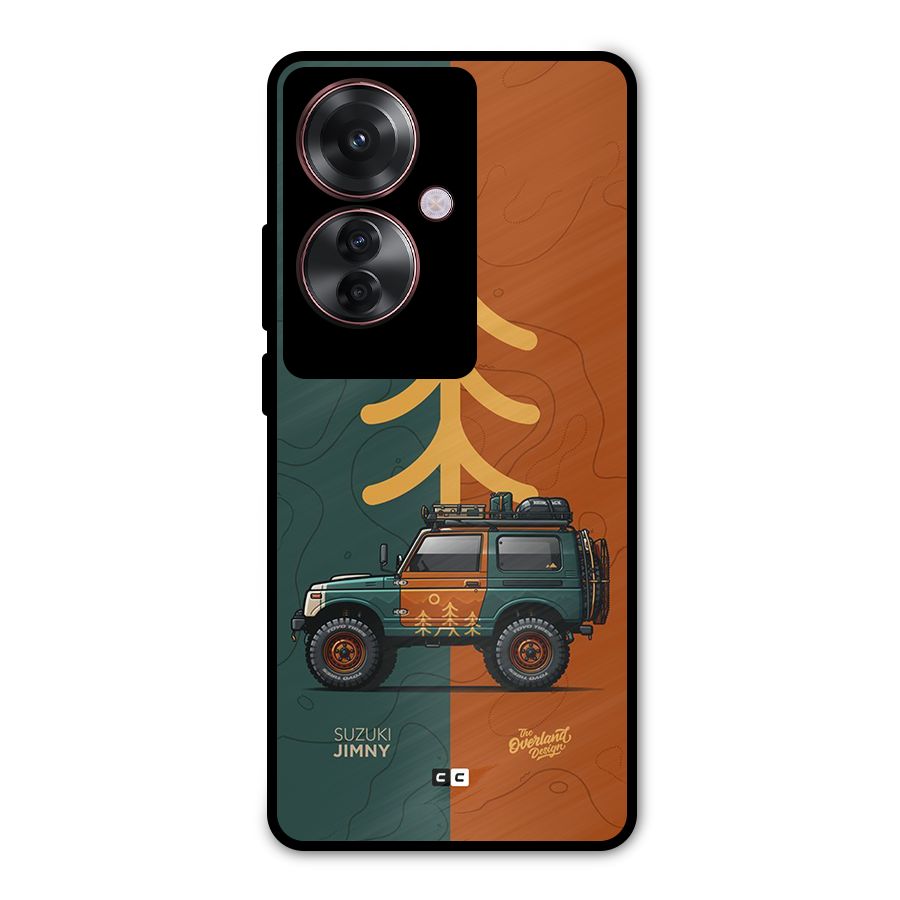 Amazing Defence Car Metal Back Case for Oppo F25 Pro