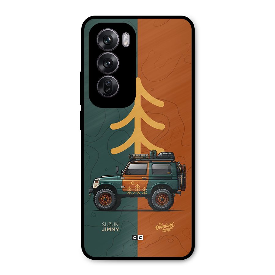 Amazing Defence Car Metal Back Case for Oppo Reno12 Pro