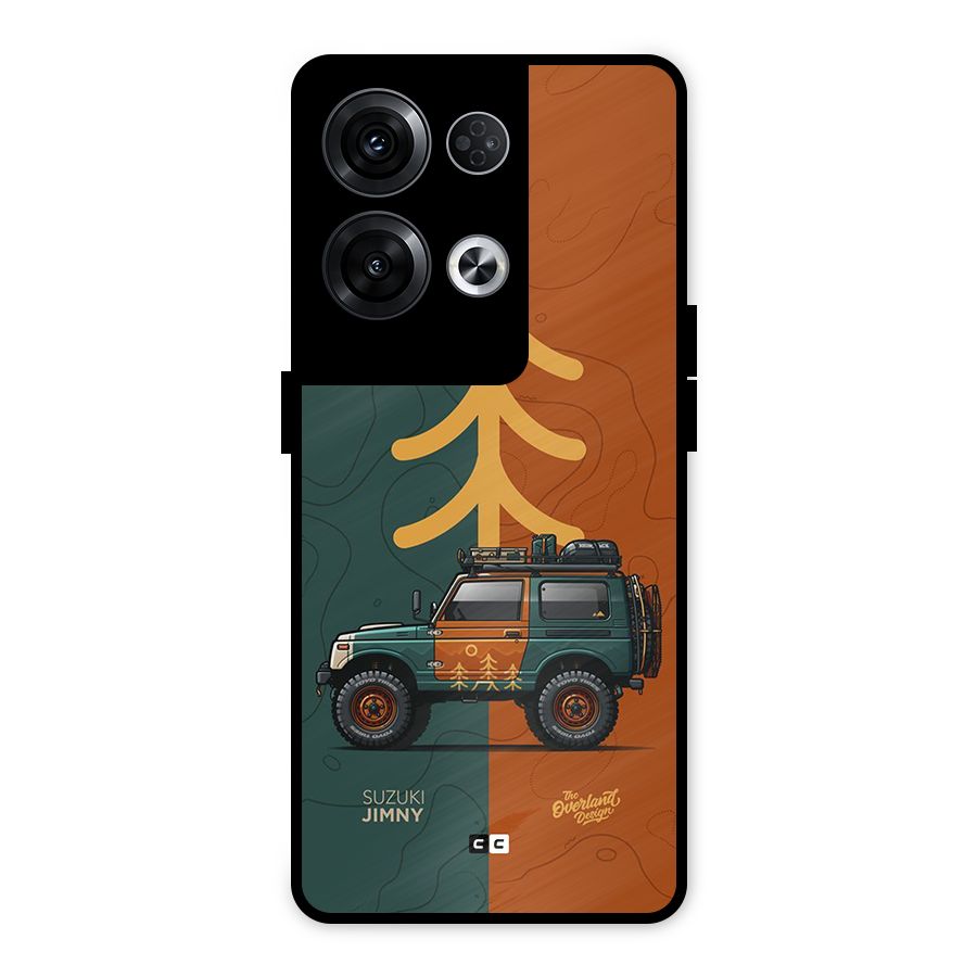 Amazing Defence Car Metal Back Case for Oppo Reno8 Pro 5G