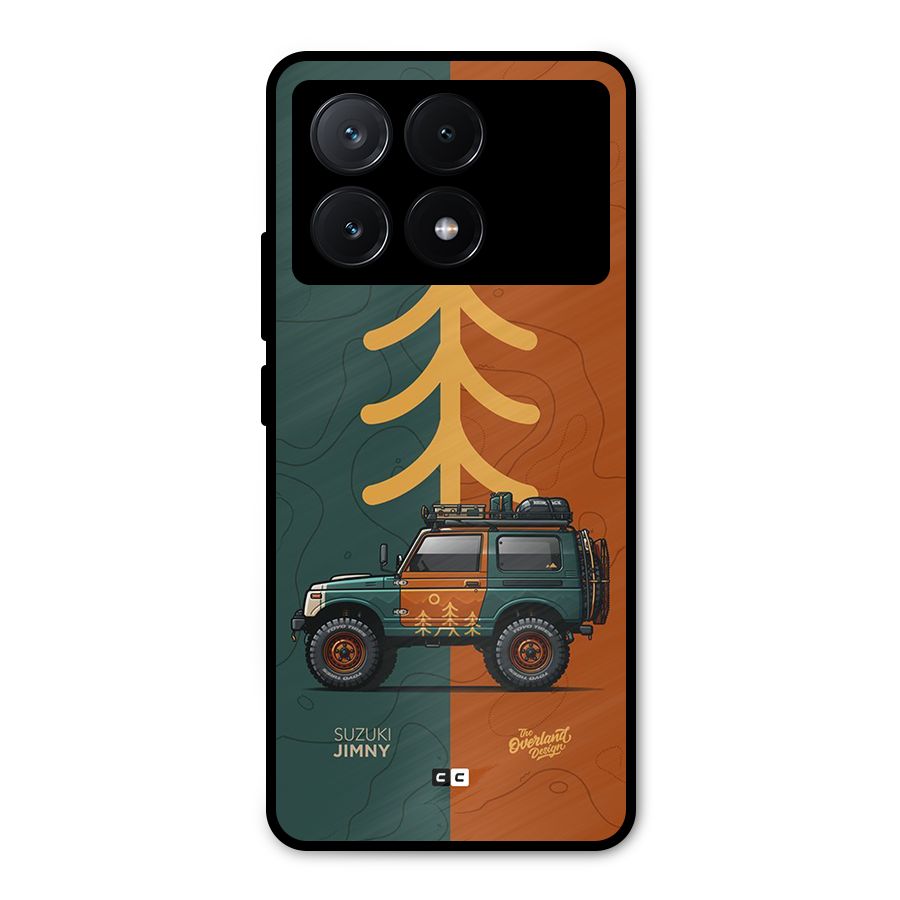 Amazing Defence Car Metal Back Case for Poco X6 Pro