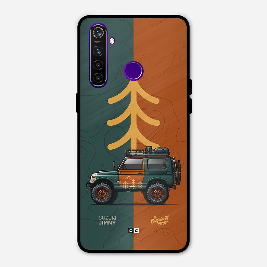 Amazing Defence Car Metal Back Case for Realme 5 Pro