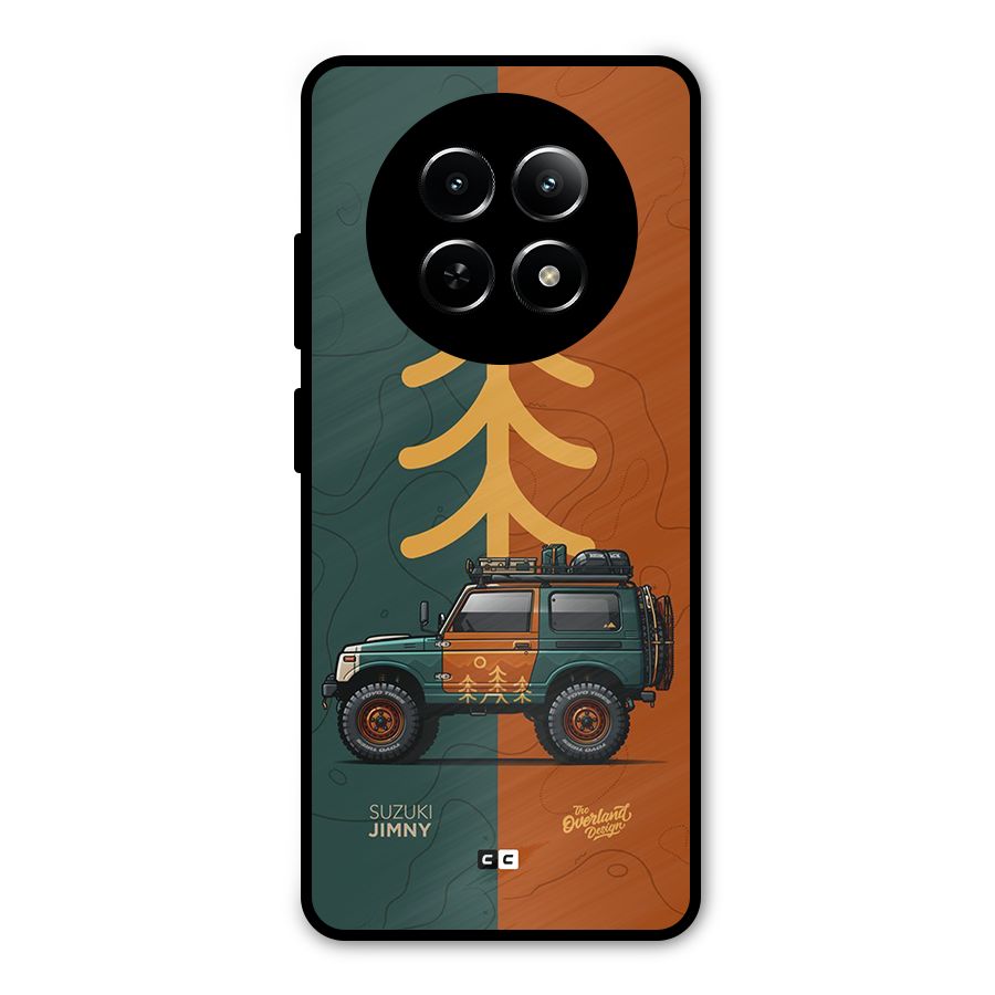 Amazing Defence Car Metal Back Case for Realme Narzo N65