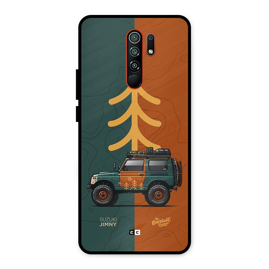 Amazing Defence Car Metal Back Case for Redmi 9 Prime
