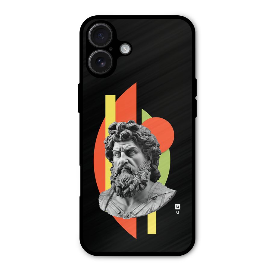 Amazing Geometry Metal Back Case for iPhone 16 Plus