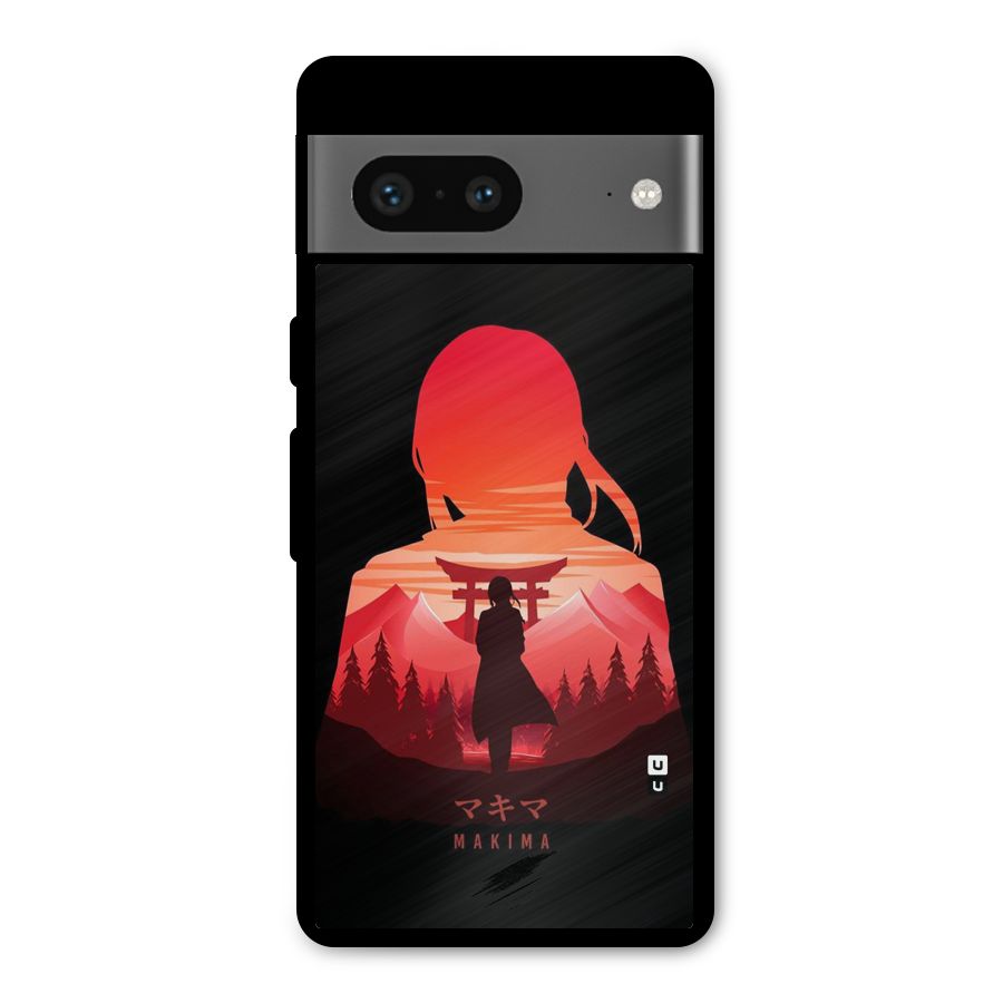 Amazing Makima Metal Back Case for Google Pixel 7