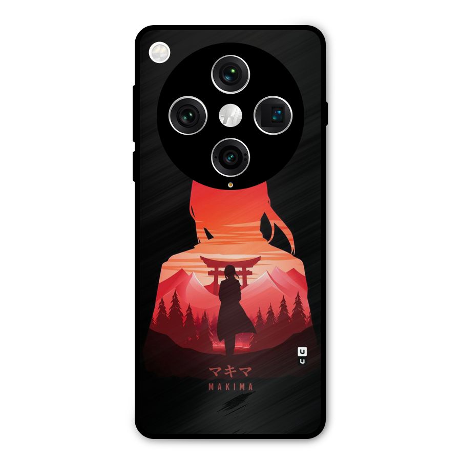 Amazing Makima Metal Back Case for Oppo Find X8 Pro