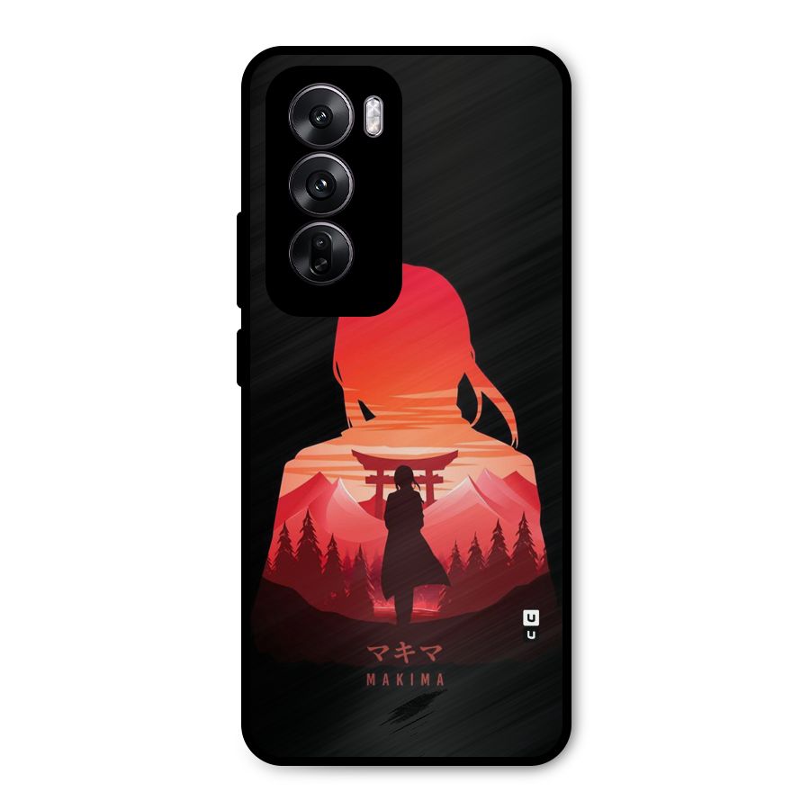 Amazing Makima Metal Back Case for Oppo Reno12