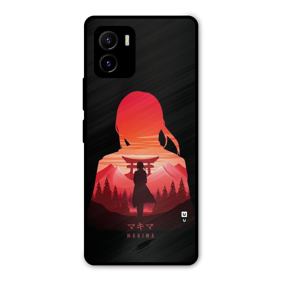 Amazing Makima Metal Back Case for Vivo Y15s