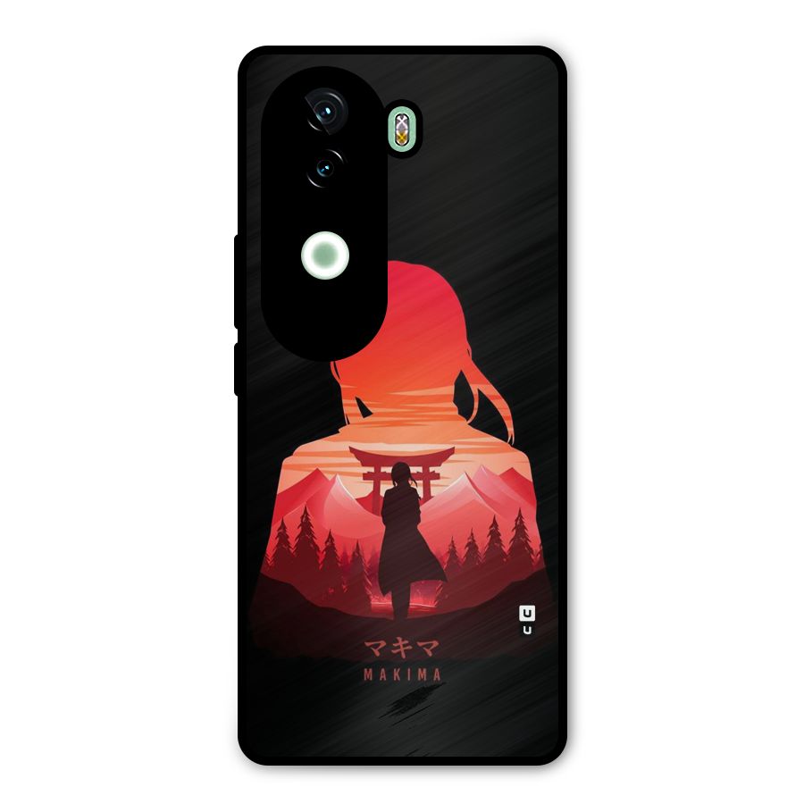 Amazing Makima Metal Back Case for iQOO Z9s
