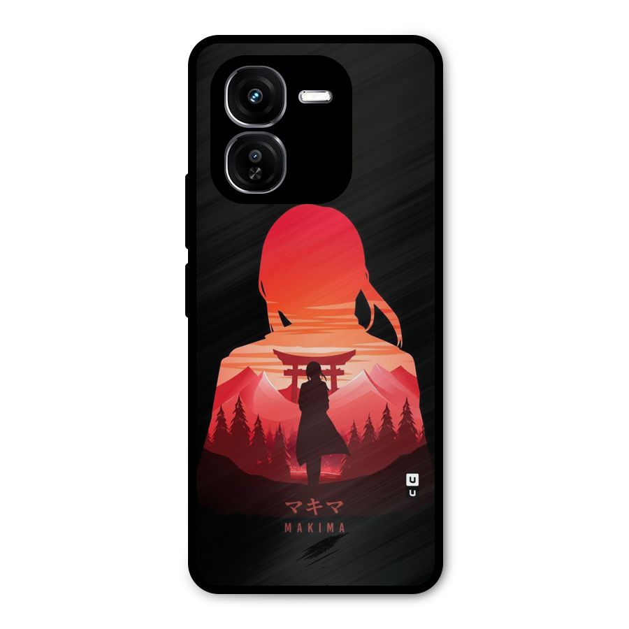 Amazing Makima Metal Back Case for iQOO Z9x