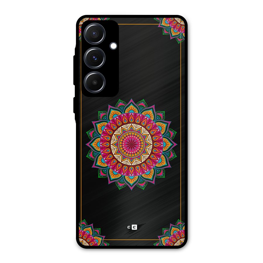 Amazing Mandala Art Metal Back Case for Galaxy A55
