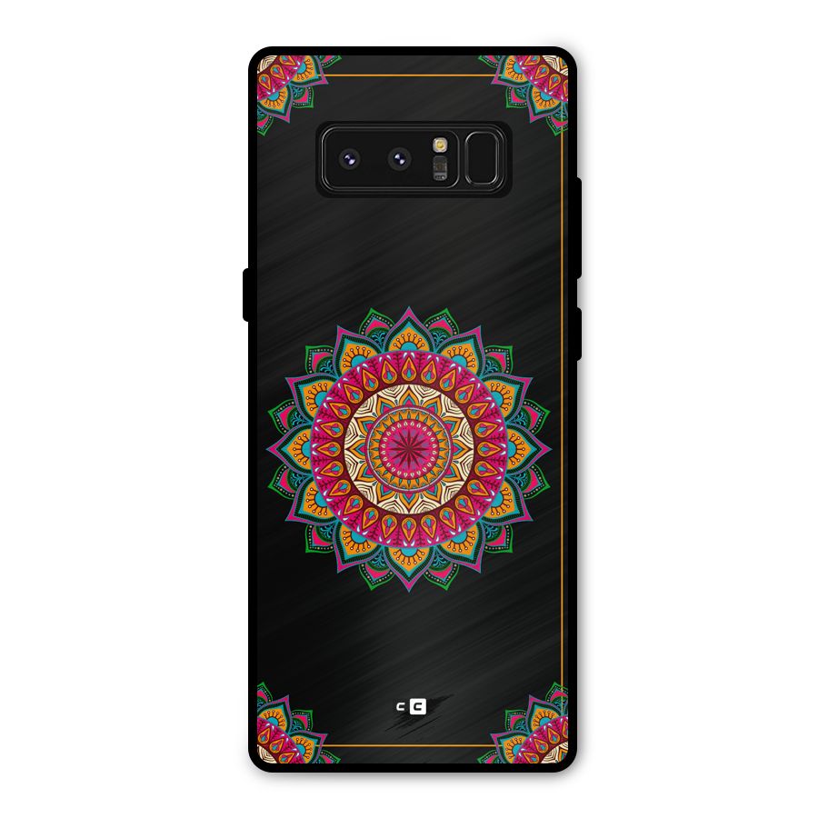 Amazing Mandala Art Metal Back Case for Galaxy Note 8