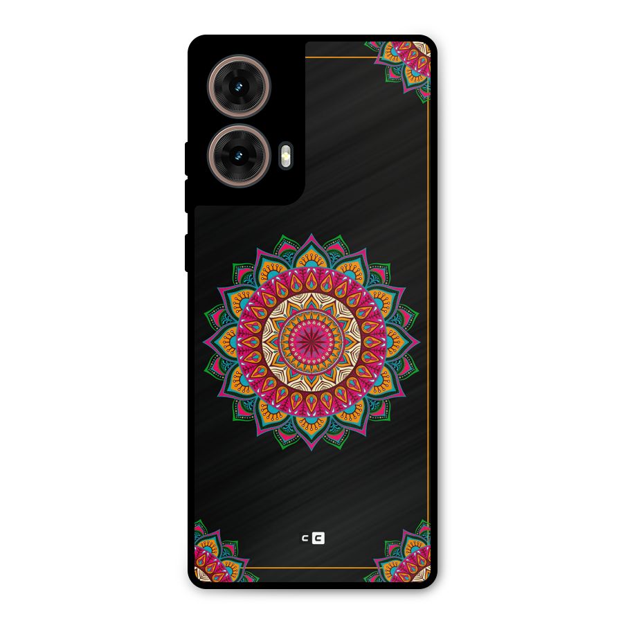 Amazing Mandala Art Metal Back Case for Moto G85