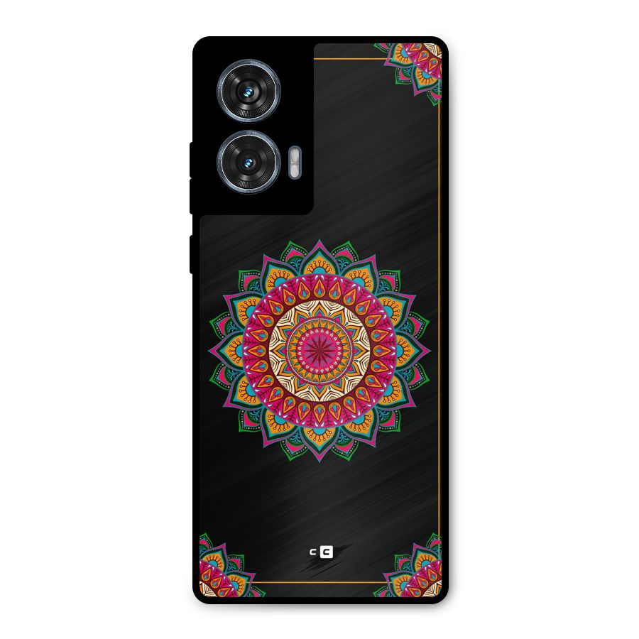 Amazing Mandala Art Metal Back Case for Motorola Edge 50 Fusion