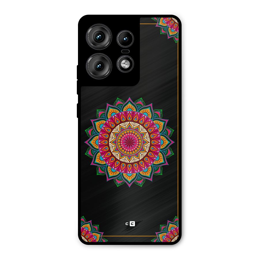 Amazing Mandala Art Metal Back Case for Motorola Edge 50 Pro