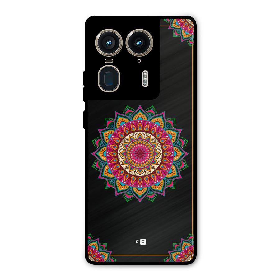 Amazing Mandala Art Metal Back Case for Motorola Edge 50 Ultra
