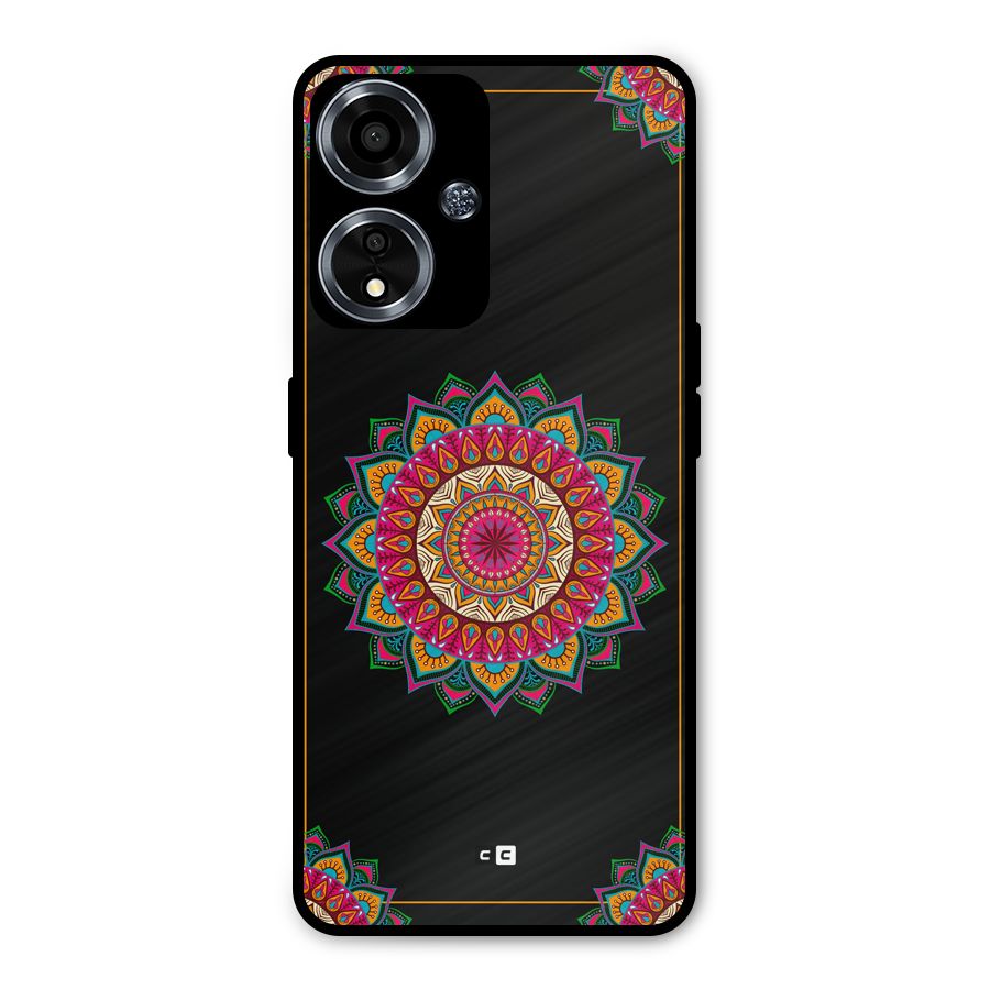 Amazing Mandala Art Metal Back Case for Oppo A59