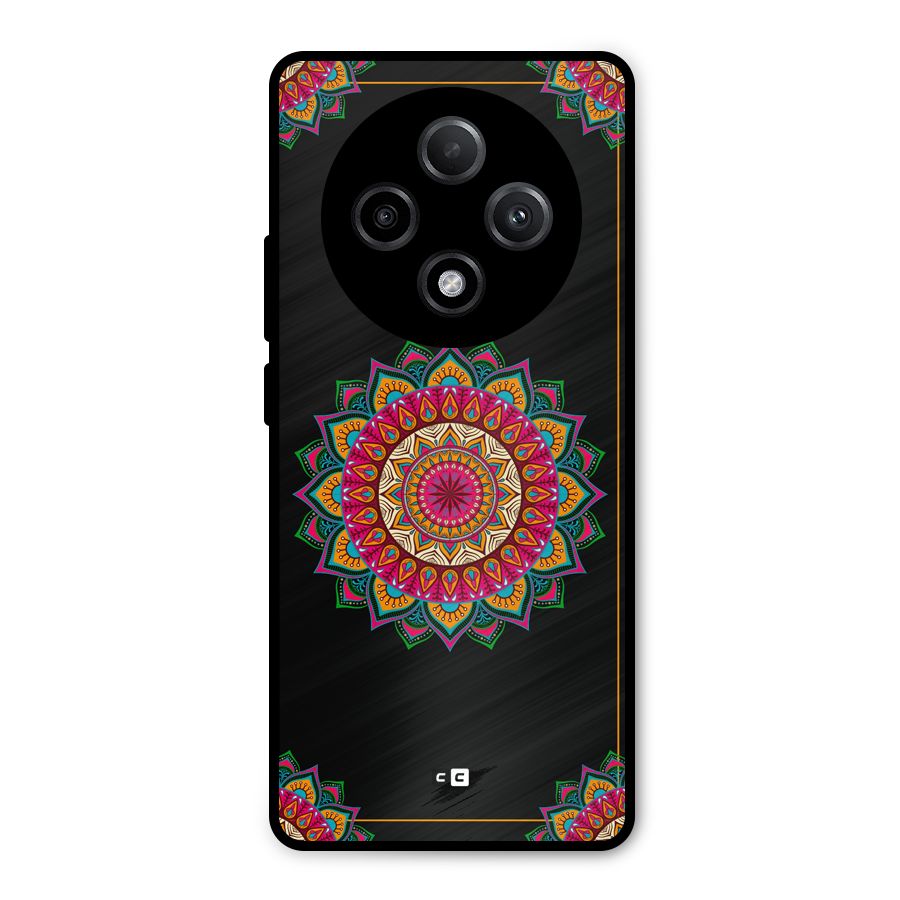 Amazing Mandala Art Metal Back Case for Oppo F27 Pro Plus
