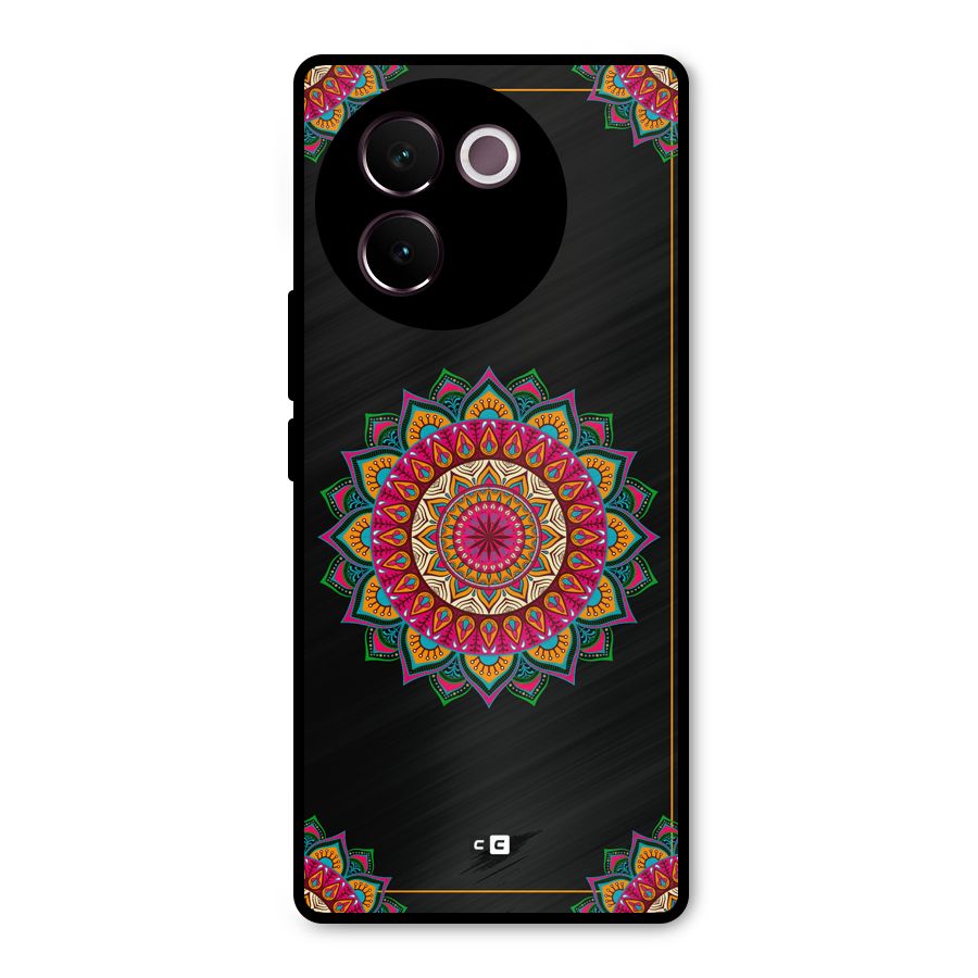 Amazing Mandala Art Metal Back Case for Vivo V30e