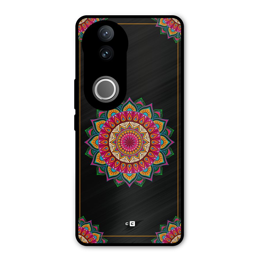 Amazing Mandala Art Metal Back Case for Vivo V50e