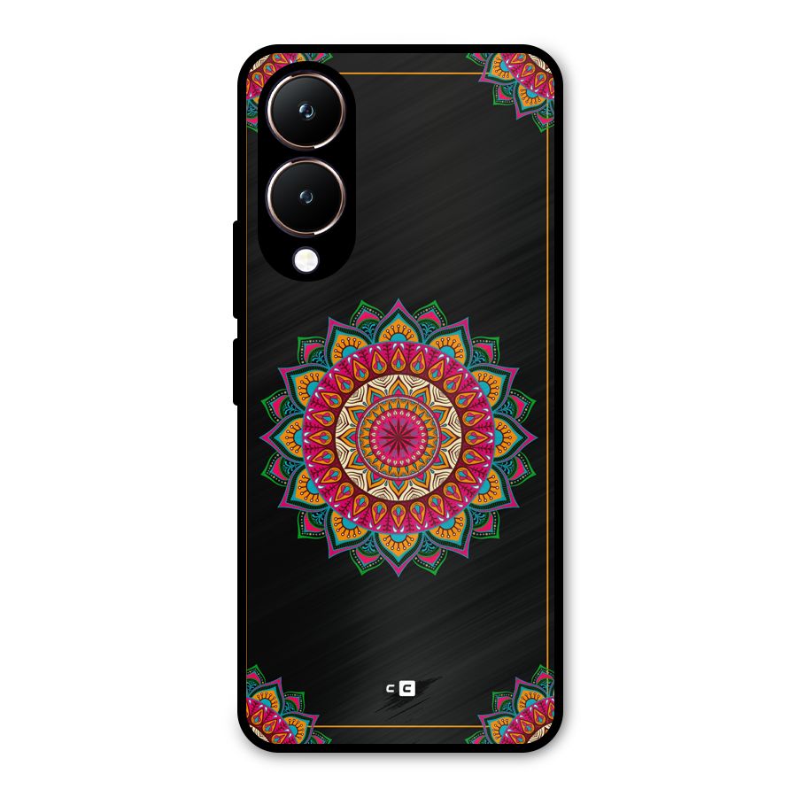 Amazing Mandala Art Metal Back Case for Vivo Y28