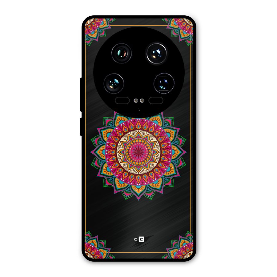 Amazing Mandala Art Metal Back Case for Xiaomi 14 Ultra