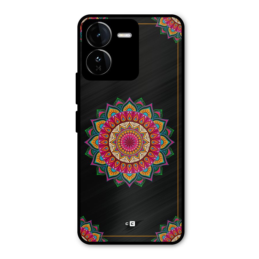 Amazing Mandala Art Metal Back Case for iQOO Z9