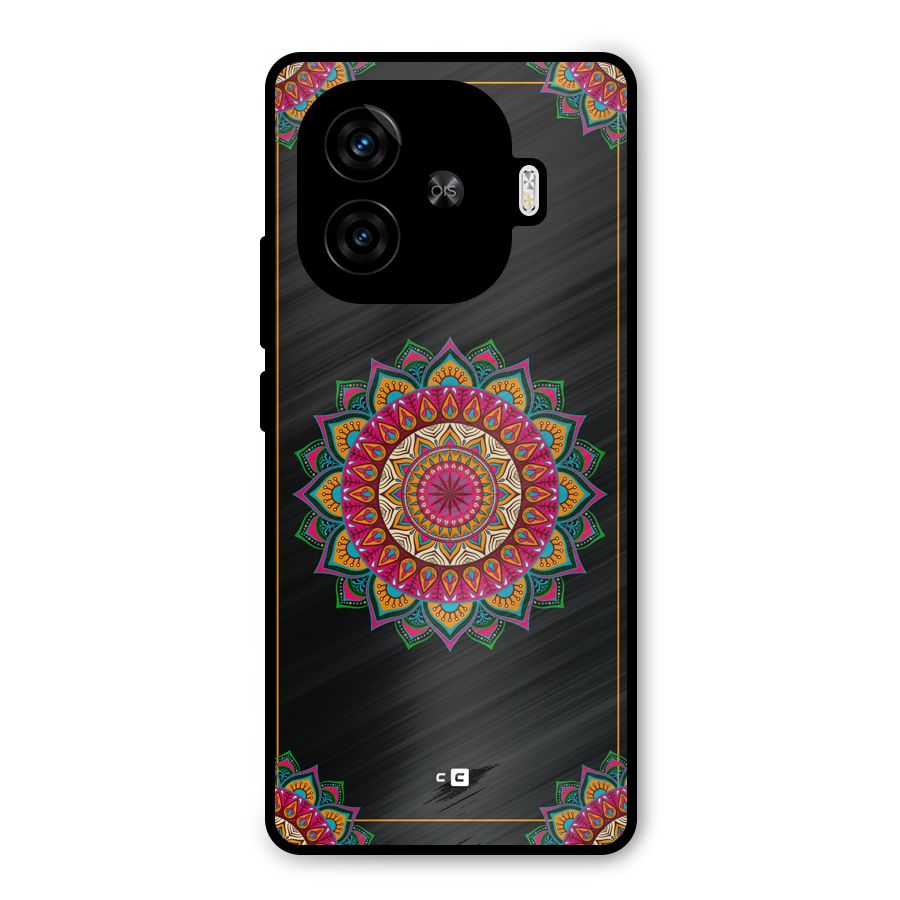 Amazing Mandala Art Metal Back Case for iQOO Z9 Turbo