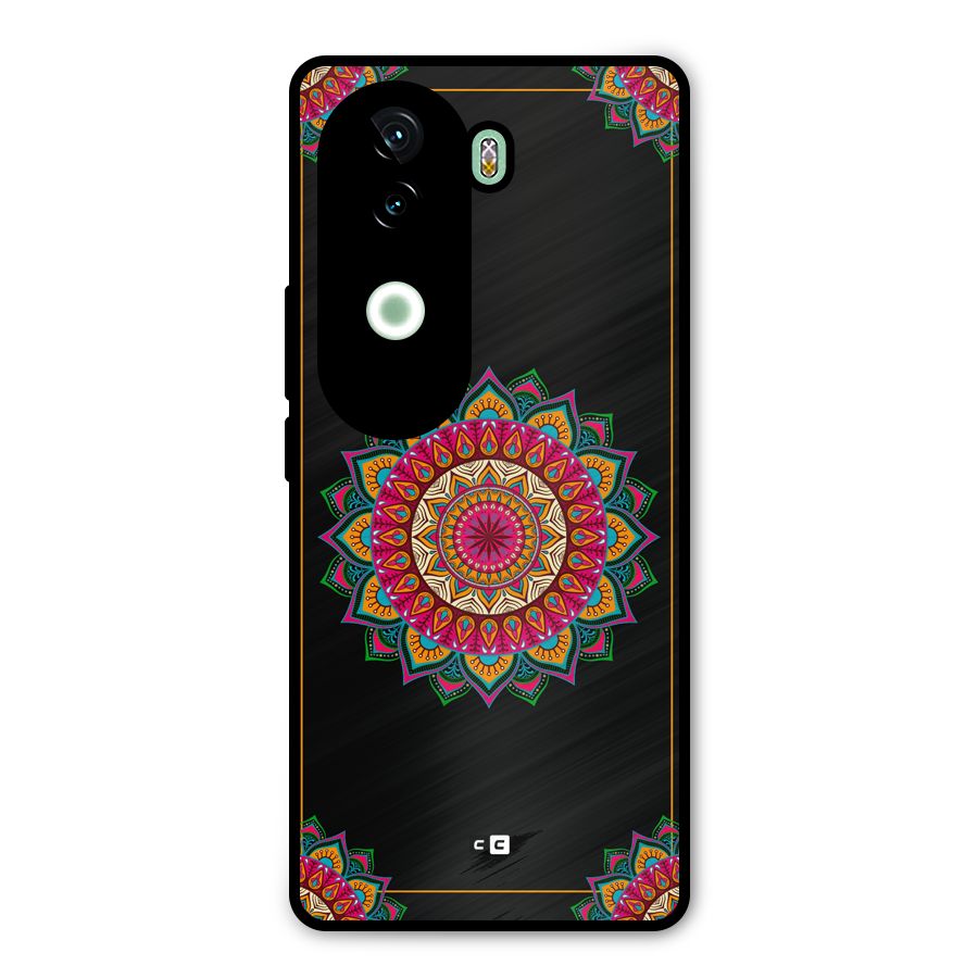 Amazing Mandala Art Metal Back Case for iQOO Z9s
