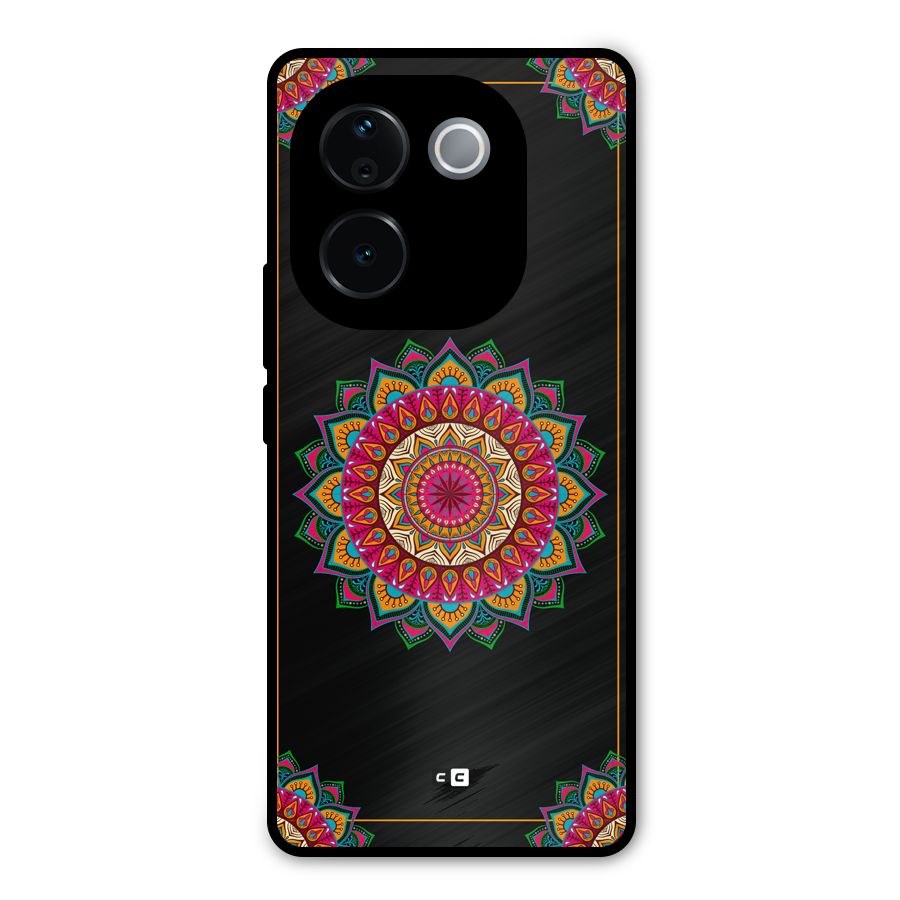 Amazing Mandala Art Metal Back Case for iQOO Z9s Pro