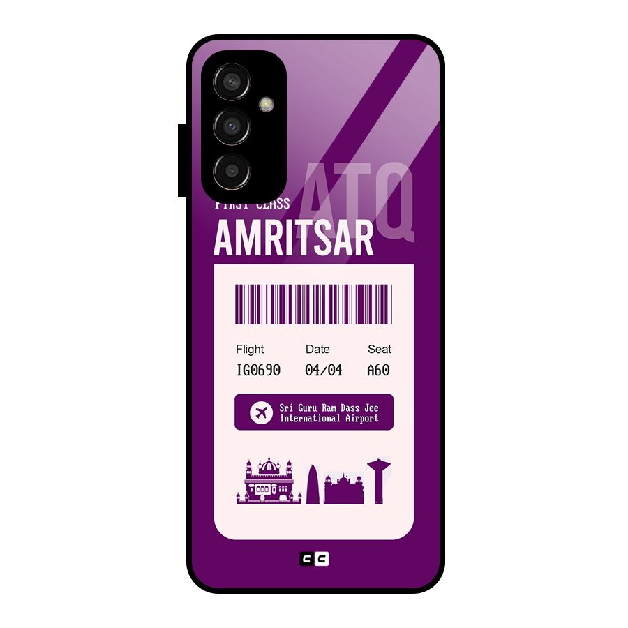 Amritsar Boarding Pass Glass Back Case for Galaxy F13