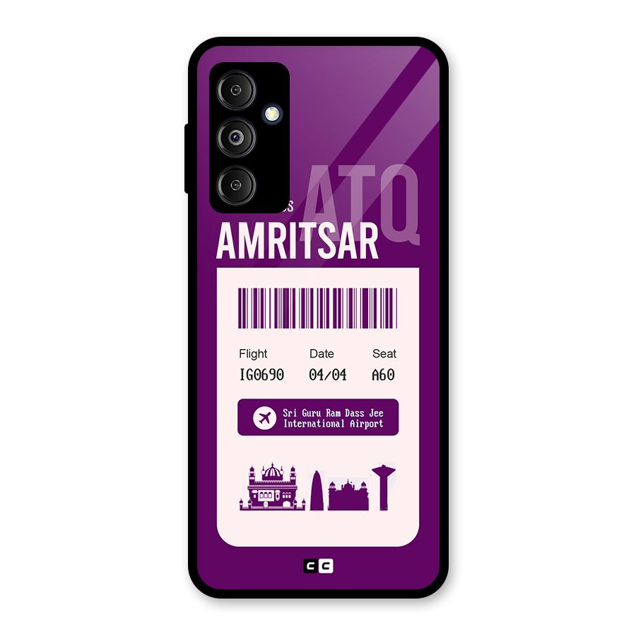 Amritsar Boarding Pass Glass Back Case for Galaxy M14 5G