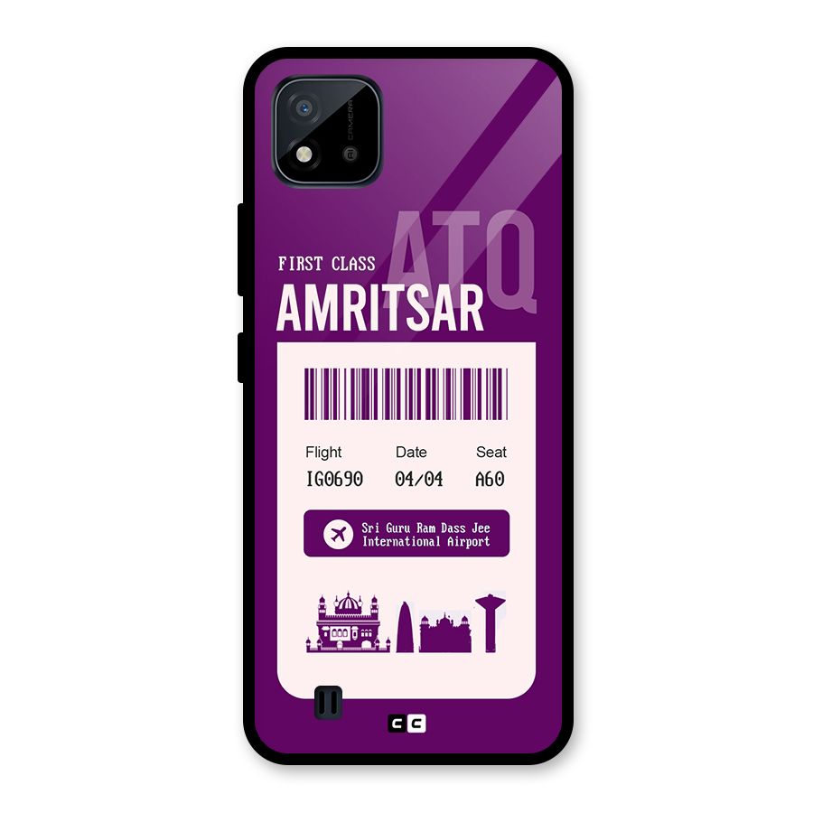 Amritsar Boarding Pass Glass Back Case for Realme C11 2021