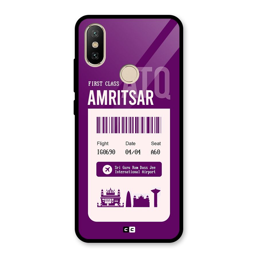 Amritsar Boarding Pass Glass Back Case for Redmi A2