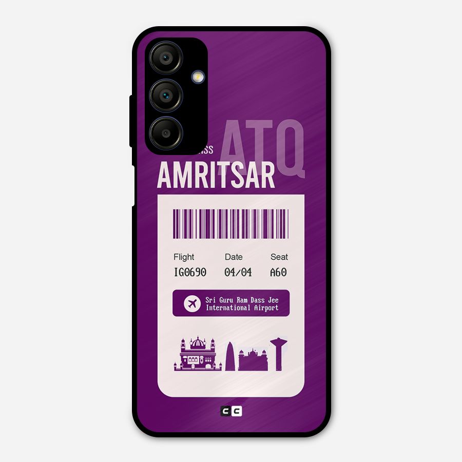 Amritsar Boarding Pass Metal Back Case for Galaxy A15 5G