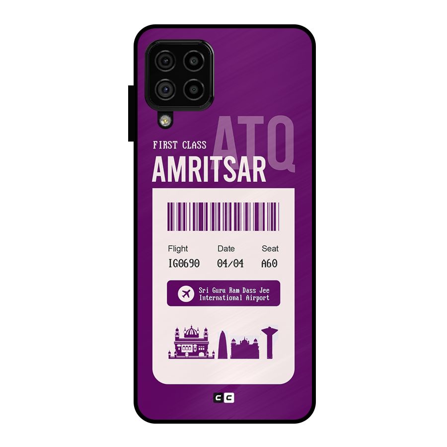 Amritsar Boarding Pass Metal Back Case for Galaxy A22 4G