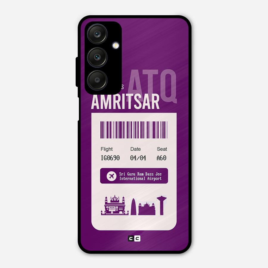 Amritsar Boarding Pass Metal Back Case for Galaxy A25 5G
