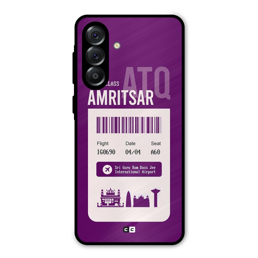 Amritsar Boarding Pass Metal Back Case for Galaxy A36