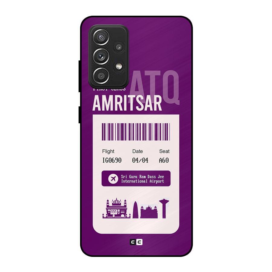 Amritsar Boarding Pass Metal Back Case for Galaxy A52s 5G