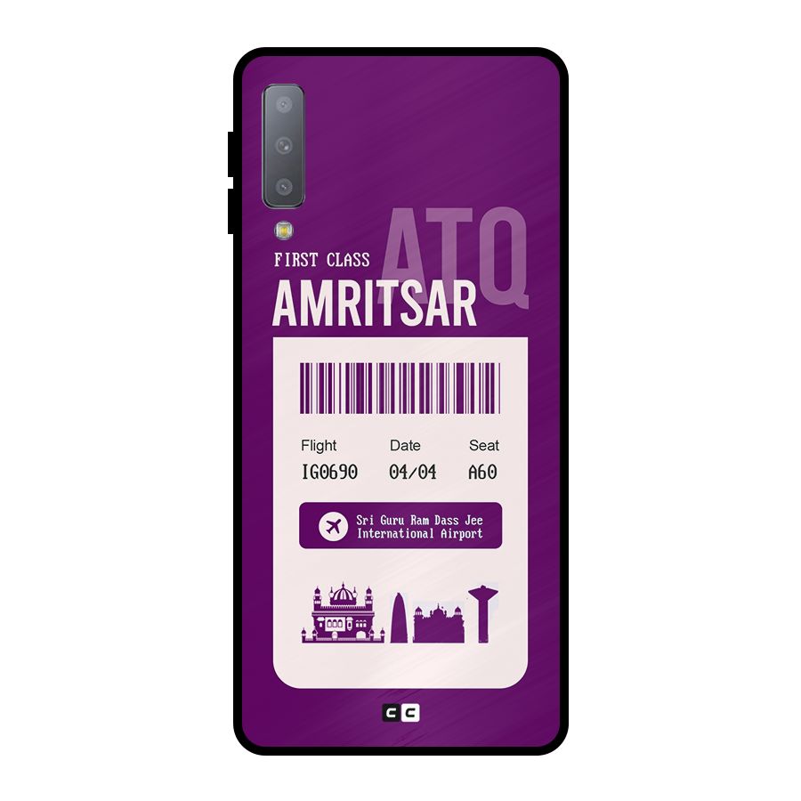 Amritsar Boarding Pass Metal Back Case for Galaxy A7 (2018)