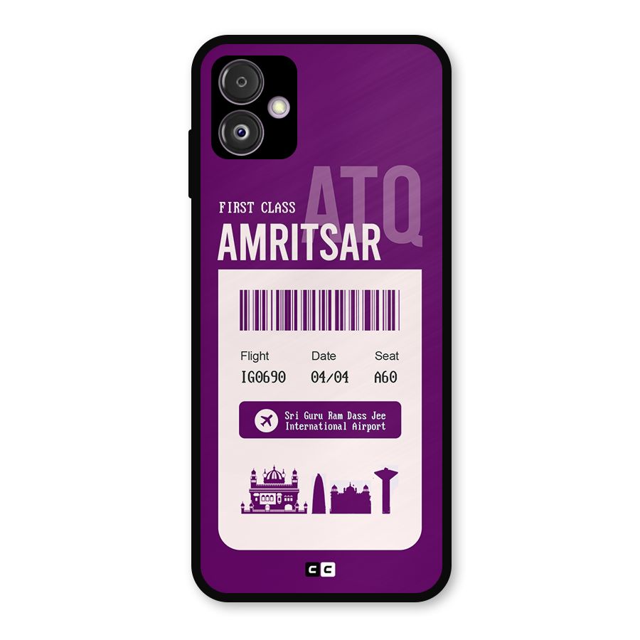 Amritsar Boarding Pass Metal Back Case for Galaxy F14
