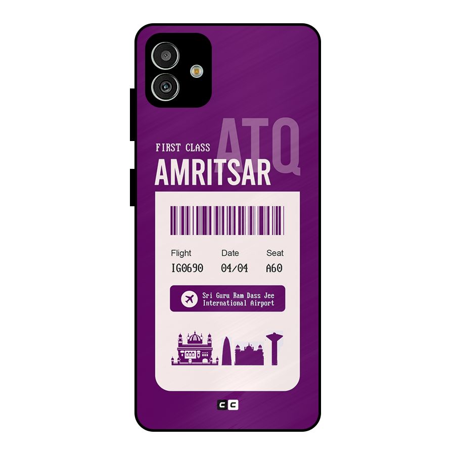 Amritsar Boarding Pass Metal Back Case for Galaxy M13 5G
