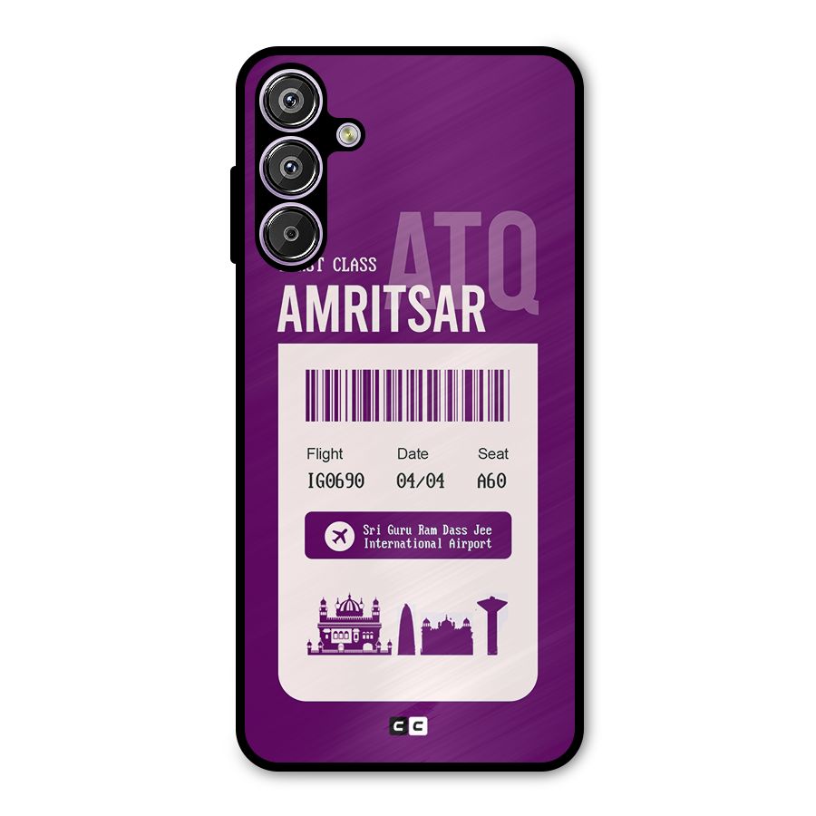 Amritsar Boarding Pass Metal Back Case for Galaxy M15