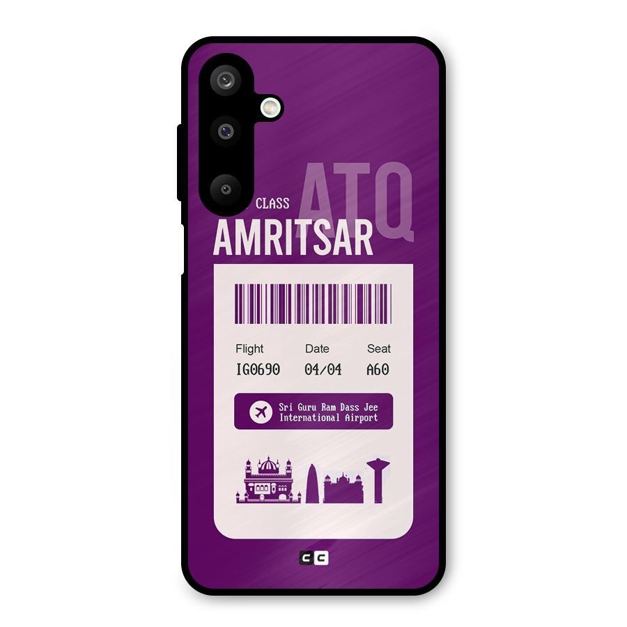 Amritsar Boarding Pass Metal Back Case for Galaxy M16